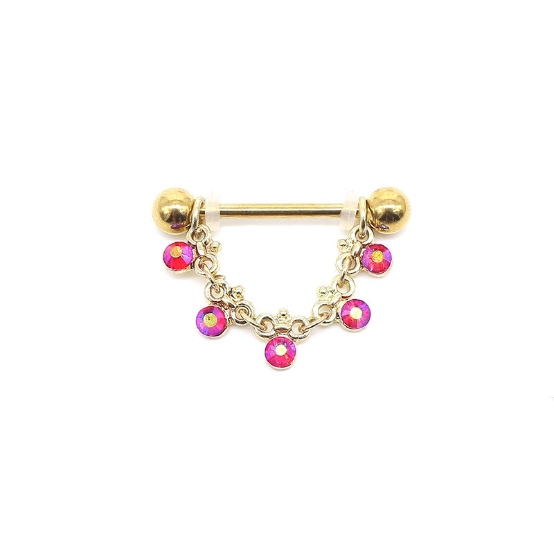 Elegant Lady Simple Style Geometric Stainless Steel Alloy Copper Plating Gold Plated Nipple Ring