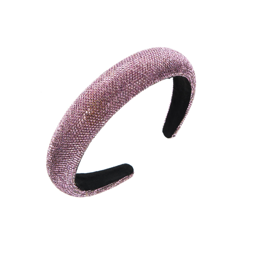 Elegant Rhinestone Leopard Print Padded Hairband