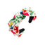 Elegant Rhinestone Pearl Inlay Floral Hair Band