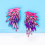 Elegant Feather Wings Alloy Inlay Glass Stone Women's Earrings