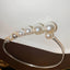 Elegant Geometric Acrylic Iron Choker Necklace with Faux Pearl Accents