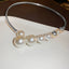 Elegant Geometric Acrylic Iron Choker Necklace with Faux Pearl Accents