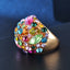 Elegant Geometric Rhinestone Alloy Statement Ring for Women