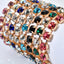 Elegant Geometric Copper Zircon Crystal Bracelet