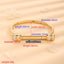 Elegant Luxurious Titanium Steel 18K Gold Plated Rhinestone Bangle with D-Shaped Horseshoe Buckle Bracelet