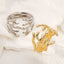 Elegant Luxurious Solid Color Alloy Branch Design Wide Cuff Bangle