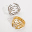 Elegant Luxurious Solid Color Alloy Branch Design Wide Cuff Bangle
