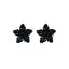 Elegant Gold Plated Pentagram Zircon Stud Earrings for Women