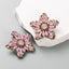 Elegant Gold Plated Pentagram Zircon Stud Earrings for Women