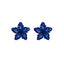 Elegant Gold Plated Pentagram Zircon Stud Earrings for Women