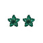 Elegant Gold Plated Pentagram Zircon Stud Earrings for Women