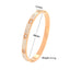 Elegant Roman Style Zircon Inlay Titanium Steel Bangle - 18k Gold, Rose Gold, Silver Plated Fashion Bracelet