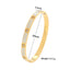 Elegant Roman Style Zircon Inlay Titanium Steel Bangle - 18k Gold, Rose Gold, Silver Plated Fashion Bracelet