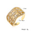 Elegant Geometric Zircon 18k Gold Plated Open Ring