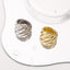 Elegant Retro Alloy Women's Wave Pattern Ring