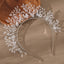 Elegant French Style Geometric Crystal Beaded Bridal Hairband