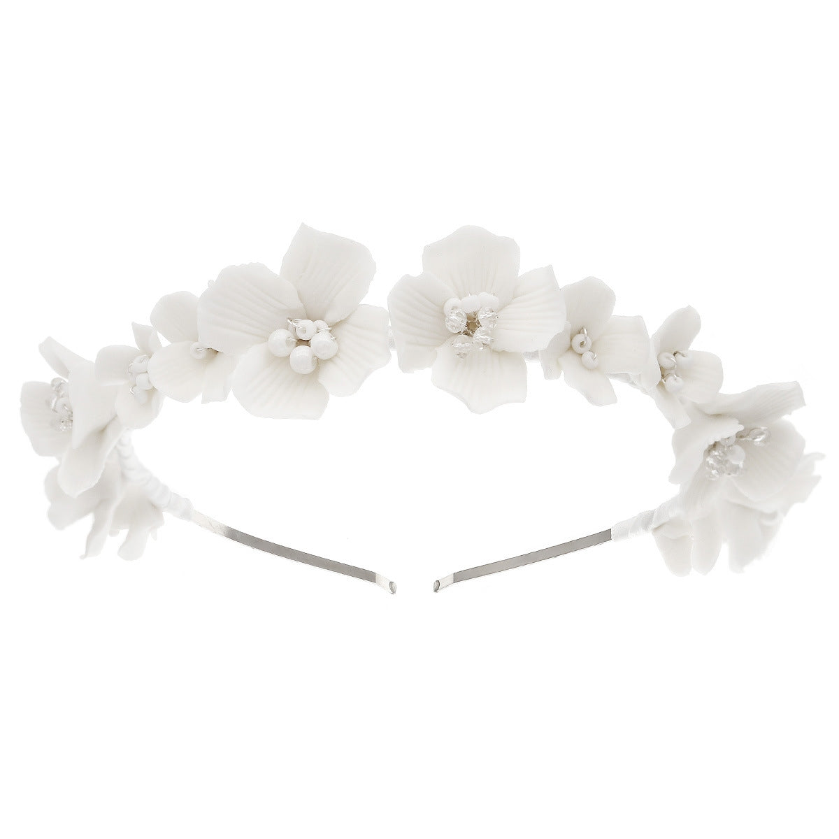 Elegant Retro Ceramic Flower Bridal Hairband