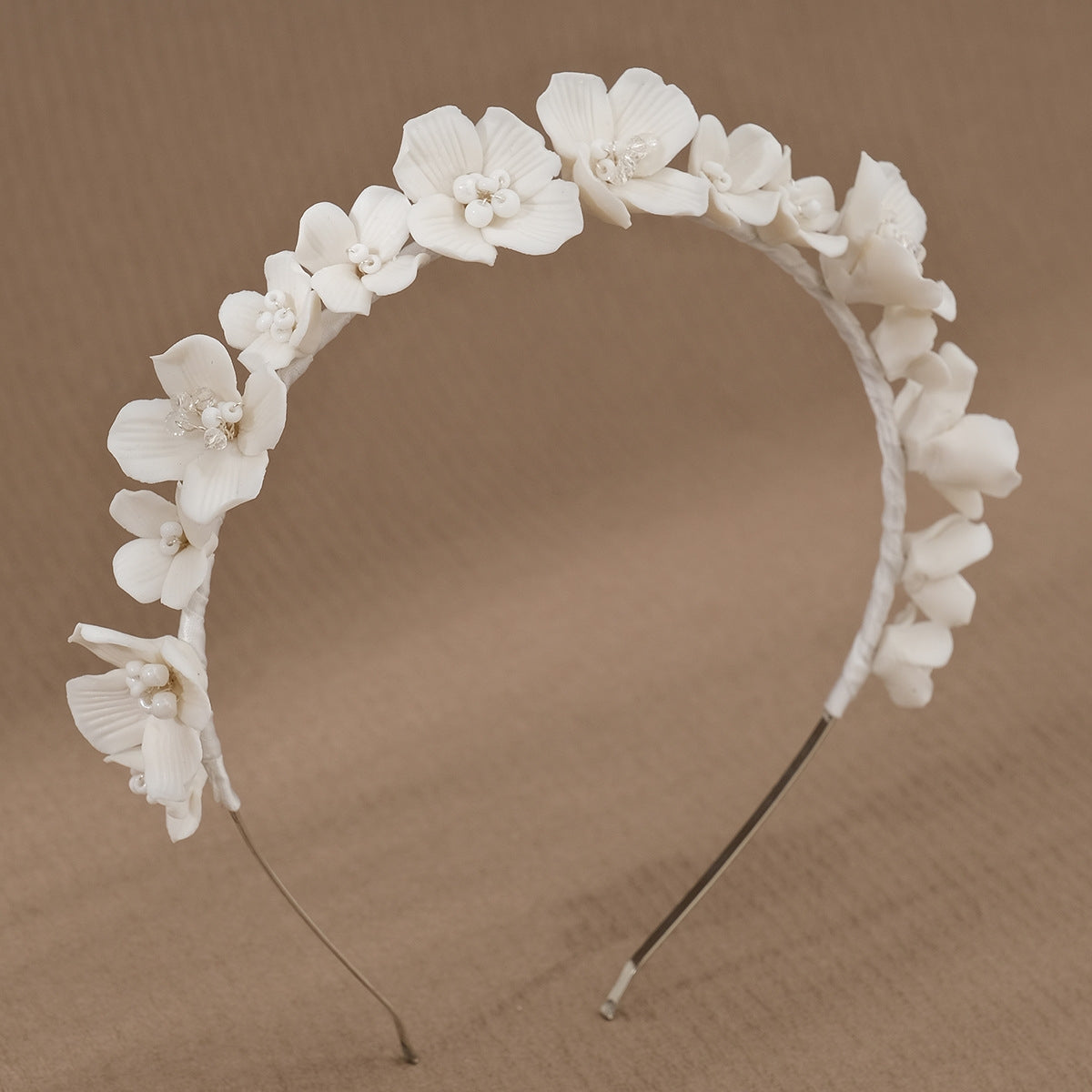 Elegant Retro Ceramic Flower Bridal Hairband