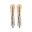 Elegant Geometric Alloy Tassel Leaf Floral Jewelry Set for Women