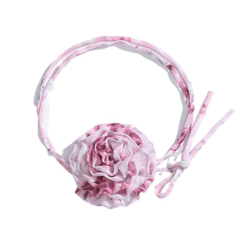 Elegant Floral Rose Choker Necklace for Women