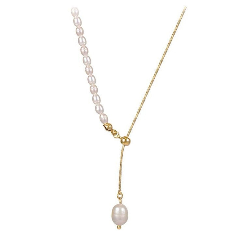 Elegant Baroque Freshwater Pearl Pendant Necklace