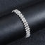 Elegant Geometric Rhinestone Crystal Double Row Bracelet - 2024 Spring Fashion