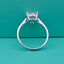 Elegant Oval Moissanite Ring in Sterling Silver 18K White Plated