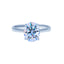 Elegant Oval Moissanite Ring in Sterling Silver 18K White Plated