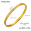 Elegant 18K Gold Plated Rhinestone Titanium Steel Bangle Bracelet