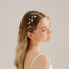 Elegant Vintage Gold Leaf Bridal Hairband with Pearl and Floral Accents