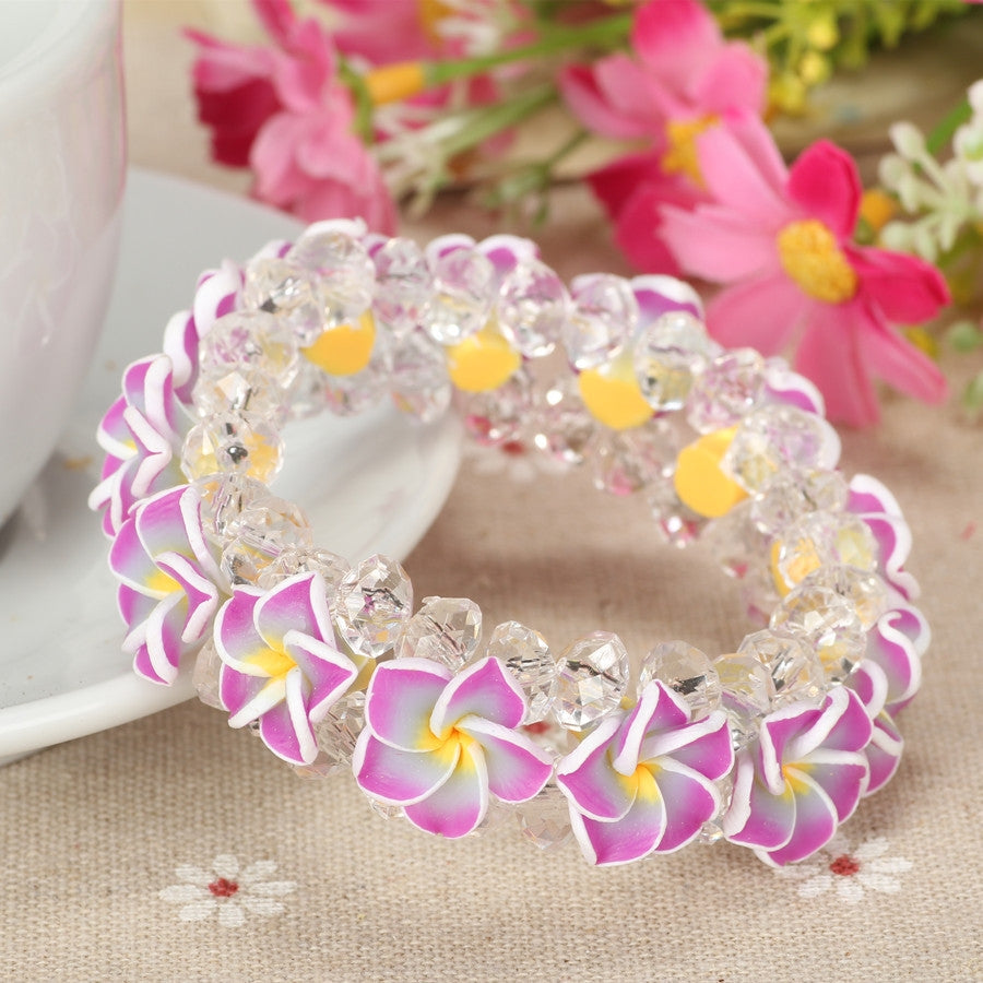 Elegant Floral Soft Clay Women's Beach Bracelet