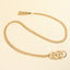 Elegant Geometric Alloy Women's Chain Belt with Metal Loop Clasp