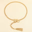 Elegant Geometric Alloy Women's Chain Belt with Metal Loop Clasp