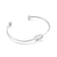 Elegant Geometric Stainless Steel Knot Open Bracelet - Minimalist Fashion Versatile Jewelry