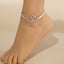 Elegant Heart Shape Gold Plated Rhinestone Women's Anklet