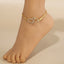 Elegant Heart Shape Gold Plated Rhinestone Women's Anklet