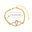 Elegant Heart Shape Gold Plated Rhinestone Women's Anklet