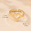 Elegant Heart Shape Ferroalloy Women's Ring - Fashionable Minimalist Design for Everyday Wear