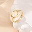 Elegant Heart Shape Ferroalloy Women's Ring - Fashionable Minimalist Design for Everyday Wear