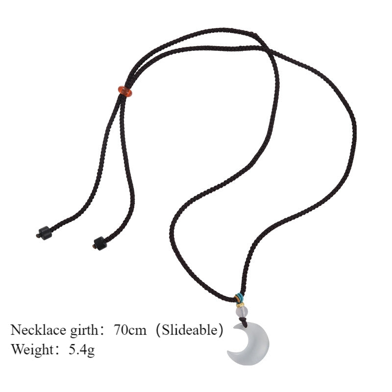 Elegant Moon Opal Pendant Necklace for Women - Minimalist Design