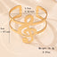 Elegant Music Note Open Cuff Bangle Bracelet 2024 Fashion Jewelry