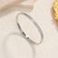 Elegant Round Titanium Steel 18K Gold Plated Rhinestone Bangle - Niche Light Luxury Women's Bracelet