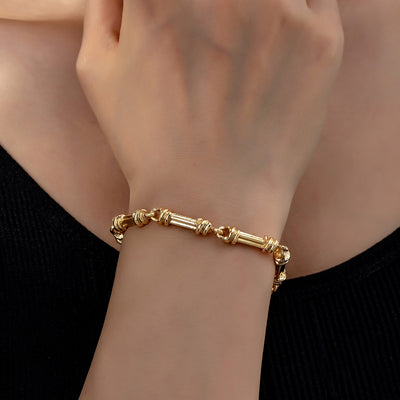 Elegant Solid Color Alloy Women's Chain Bracelet - Versatile and Personalized Design for Daily Wear