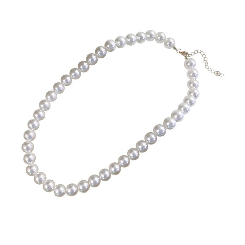 Elegant Minimalist Solid Color Imitation Pearl Necklace for Women 2023 Fashion Choker Accessory