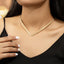 Elegant V Shape Heart Design Gold Plated Women's Choker Necklace