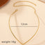 Elegant V Shape Heart Design Gold Plated Women's Choker Necklace