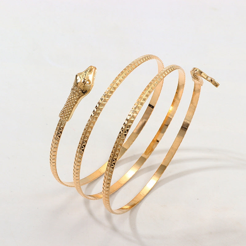 Elegant Unisex Snake Design Alloy Bangle Bracelet