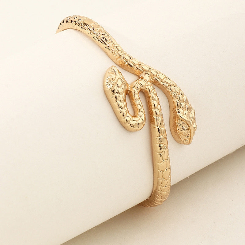 Elegant Unisex Snake Design Alloy Bangle Bracelet