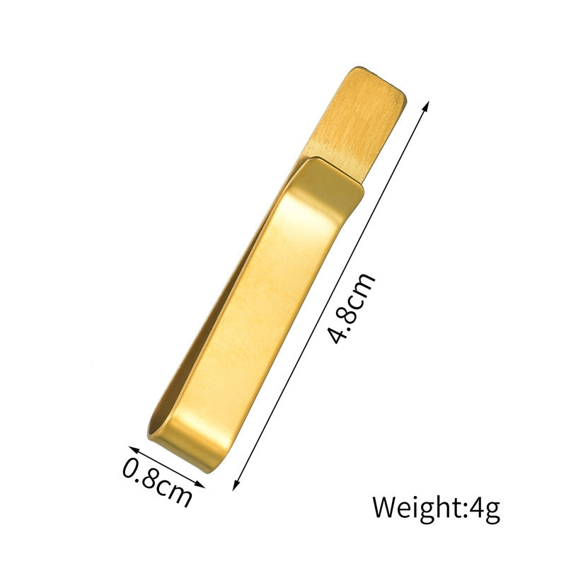 Elegant Stainless Steel Men's Lavalier and Tie Clip with Custom Engraving
