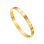 Elegant 18K Gold Plated Stainless Steel Bangle and Titanium Steel Diamond Bracelet Set